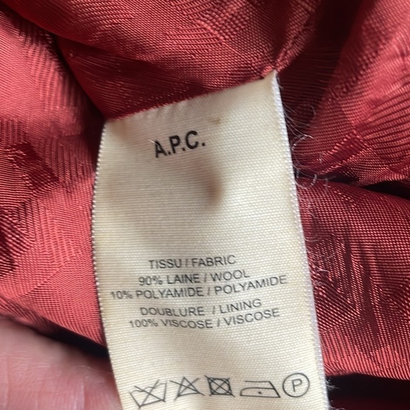 A.P.C. 100% Wool Double Breasted Coat Jacket - Picture 4 of 4